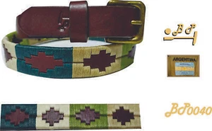 Polo Gürtel Handstickerei in Leder, beste Handwerksqualität, BP0040 für Damen - Bild 1 von 5