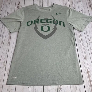 Nike DriFit University of Oregon Ducks Football T Shirt Mens Small Gray Green - Picture 1 of 8