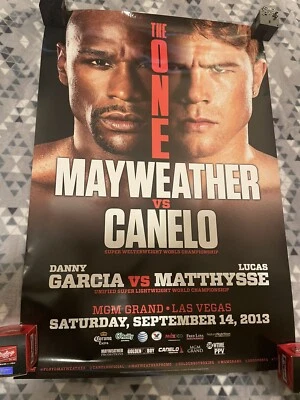 Floyd Mayweather Jr vs Saul Canelo Alvarez The One Championship Boxing Poster - Image 1 of 2