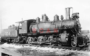 3J114 RP 1929/50s KANSAS CITY SOUTHERN RAILROAD 460 LOCO #354 PORT ARTHUR TX - Picture 1 of 1