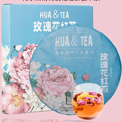 Té de flores Yunnan té rojo Puer té adelgazante dorado Dian Hong rosa té negro 357 g Foto 1 de 4