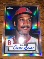 2021 Topps Chrome Platinum On-Card Refractor Auto Jim Rice 2/199 Boston Red Sox