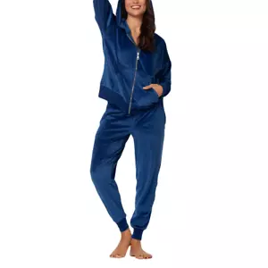 Felina Ladies' 2-piece Velour Set, Blue Size M - Picture 1 of 2