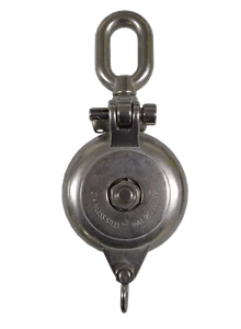 75mm STAINLESS STEEL LOGGING SNATCH BLOCK WITH SWIVEL EYE yacht lifting piling - Picture 1 of 2