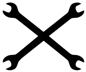 Cross Wrenches Vinyl Decal, Bumper Sticker, Mechanic, For Car, Truck, Toolbox - Picture 1 of 5