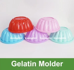 Plastic GELATIN Mold, Cooking Baking Desserts Cake Jello Molds (5 pcs) with Lid