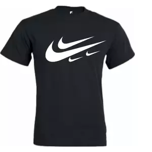 T-SHIRT UOMO DONNA NIKE FORCE LOGO 2023 MAGLIA NERA COTONE GIROCOLLO - Foto 1 di 2