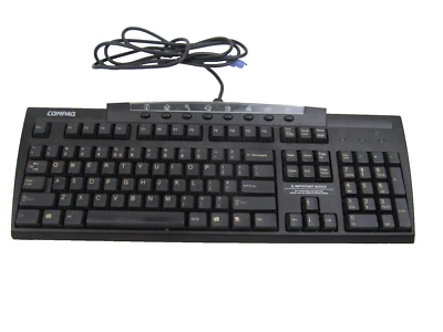 COMPAQ KEYBOARD PS/2 Wired Black QWERTY English INTERNET PS/2 KB-9963 - Image 1 of 4