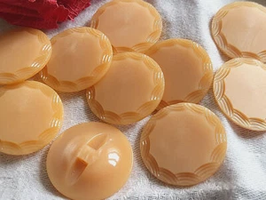 Lot 6/ 10 ou 14 boutons rose orange saumon à pied 1,7 à 2,7 cm gros moyen ciselé - Picture 1 of 2