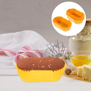 Paper Loaf Bread Pan Liners High Temperature Cake Cup Boat Shape Paper Cups - Picture 1 of 12