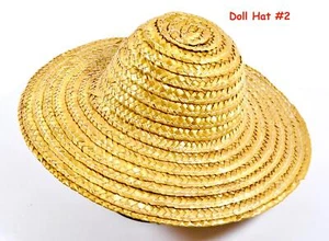 Vintage Doll Straw Sun Hat For Casual Sunday Gardening Mid Century - Bild 1 von 7