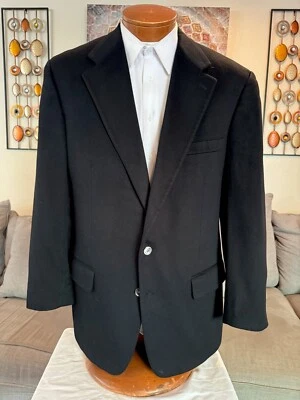 Impresionante Blazer Neimen Marcus Para Hombres Negro 100% Cachemira Talla 44 R ¡COMO NUEVO! Foto 1 de 4