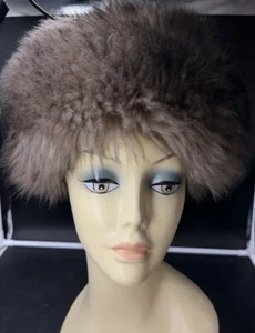 FABULOUS VINTAGE 70’s SHEEPSKIN FAUX FUR HAT MADE IN ENGLAND,SIZE M ,EXCELLENT C - Picture 1 of 9
