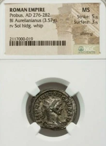 Probus AD 276-282 . BI Aurelianianus. NGC  MS 5/5; 3/5 Silvering  - Picture 1 of 2