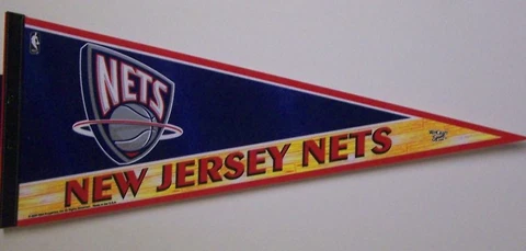 New Jersey Nets Pennant NBA Full Size 12x30 Felt Pennant Cover