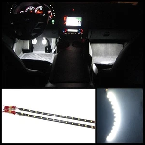 6x 12" Super white 12 SMD LED interior strip footwell ambient light exterior #B1 - Picture 1 of 5