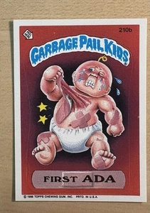 Garbage Pail Kids 1986 Topps Series 6 Card #210b, First Ada - Picture 1 of 2