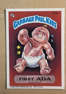 Garbage Pail Kids 1986 Topps Series 6 Card #210b, First Ada - Image 1 of 2