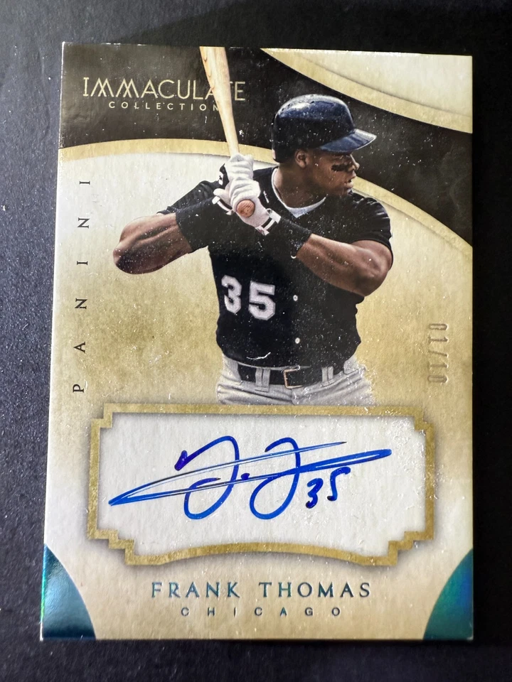 2014 Panini Immaculate Collection Frank Thomas AUTO RARE FACTORY X-OUT 1/10 - Image 1 of 2
