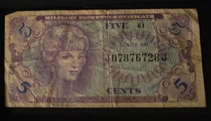 SERIES 641 5 CENT MILITARY PAYMENT CERTIFICATE - Picture 1 of 2