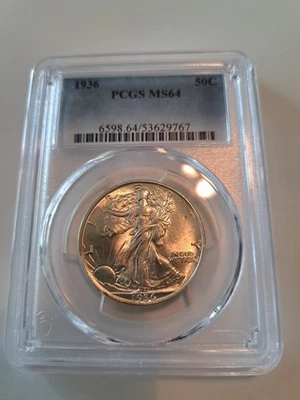 Liberty Walking 1936 medio graduación profesional MS64 Foto 1 de 2