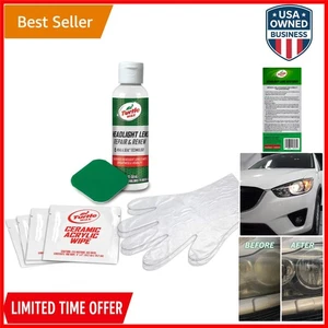 Headlight Lens Restorer Kit Ceramic Acrylic Wipes Oxidation Scratches Clear - Imagen 1 de 12