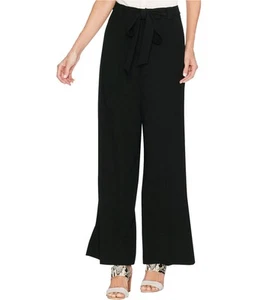 Vince Camuto Womens Tie-Waist Casual Wide Leg Pants, Black, 2 - Picture 1 of 1