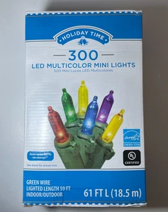 300 Mini LED Multi Color Weihnachtsbeleuchtung 61' Grün Draht Hochzeit Innen Außen - Bild 1 von 3