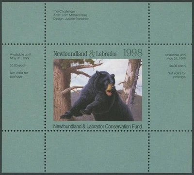 1998 CANADA-NEWFOUNDLAND & LABRADOR. CONSERVATION, BLACK BEAR, VD.#NLW5 - Image 1 of 3