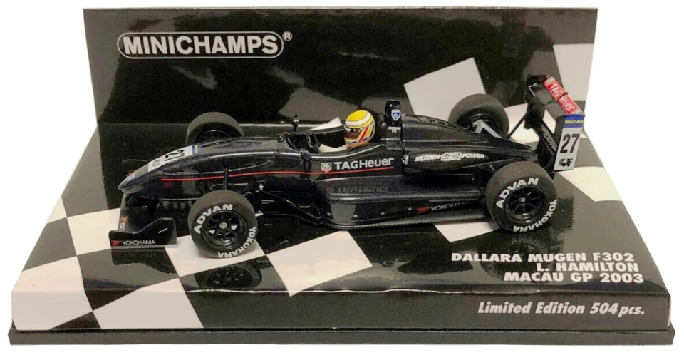 Minichamps Dallara F302 #27 ‘Manor' Macau GP 2003 – Lewis Hamilton 1/43 Scale - Image 1 of 1