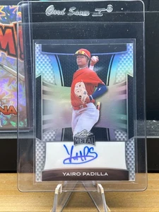YAIRO PADILLA 2025 LEAF METAL BASEBALL AUTOGRAPH /35 SILVER AUTO - Picture 1 of 3