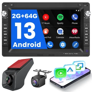 DVR+64GB Carplay Android 13 Autoradio GPS+CAM Für VW Polo Golf IV Passat B5 SEAT - Bild 1 von 16