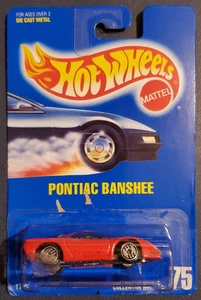Vintage 1991 Hot Wheels Pontiac Banshee #75 Blue Card Look - Picture 1 of 7