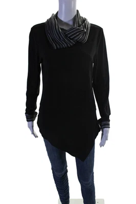 Blusa Pullover Joseph Ribkoff Mujer Cuello Alto Manga Larga Negra Talla 10 Foto 1 de 4