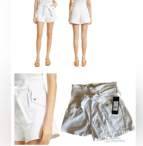 Veronica Beard NWT Nori White Denim High Waisted Shorts Size 27 - Picture 1 of 5