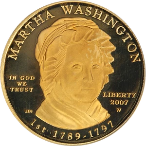 2007-W First Spouse Gold $10 Martha Washington PCGS PR69 DCAM 1st Strike - Picture 1 of 4