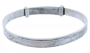 Vintage American Art Deco 1930's sterling 925 silver children's buckle bracelet - Picture 1 of 9