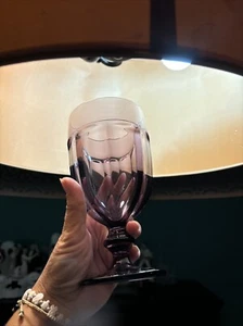 Libbey Duratuff Amethyst Purple Large 7" Water Goblet Gibraltar Style SET OF 3 - Picture 1 of 5