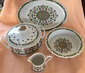 Sango One World Hellespont 8001 Tureen Platter Vegetable Bowl Creamer Japan* - Picture 1 of 8