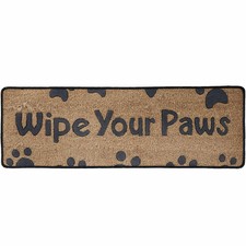 Novelty Brown Carpet Area Floor Mats Kitchen Non-slip Rug Wipe Your Paws Design