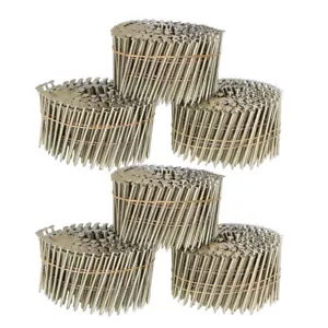 15-Degree Ring Shank 2-1/2" x 0.090" Siding Nails Wire Collated Coil 3600 Pack - Picture 1 of 15