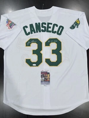 Jose Canseco Signed Oakland A's Jersey w MVP Inscription JSA COA - Image 1 of 4