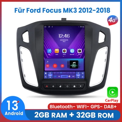 Für Ford Focus MK3 2012-2018 Android13 Carplay Autoradio 2+32GB GPS NAVI 4G WIFI - Bild 1 von 4