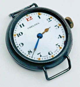 RELOJ PULSERA MILITAR TRINCHERA SUIZA ANTIGUA GUERRA MUNDIAL 31MM FUNCIONANDO KUMMEF - Imagen 1 de 15