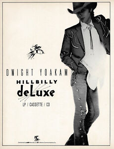Dwight Yoakam Hillybilly Deluxe Album Poster Trade Print Ad 1980s Original