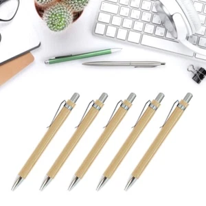 5Pcs Bamboo Pens Bamboo Ballpoint Pen Bamboo Retractable Ballpoint Pen - Afbeelding 1 van 9