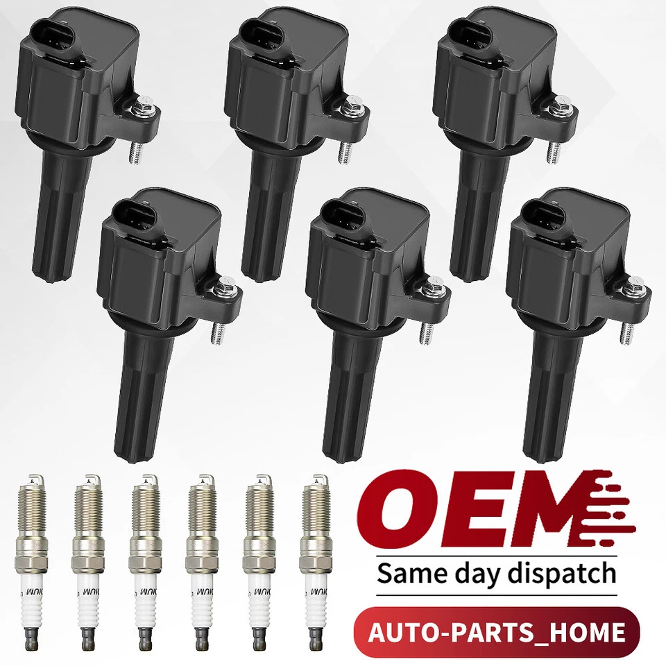 Bobina de encendido y bujía 6 piezas para Buick Rainier 2006-2007 4,2 L L6 UF497 OEM Foto 1 de 4