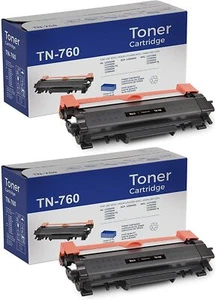 Toner 2 pezzi TN760 TN730 compatibile per Brother HL-L2350DW MFC-L2750DW MFC-L2710DW - Foto 1 di 6