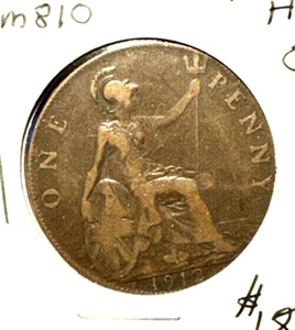 Great Britain 1912 H penny KM 810 XF (1) - Picture 1 of 2
