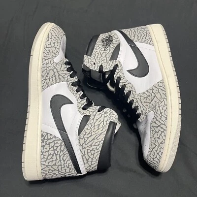 Size 10- Air Jordan 1 Retro OG High White Cement VNDS Great Condition Reimagined - Image 1 of 4